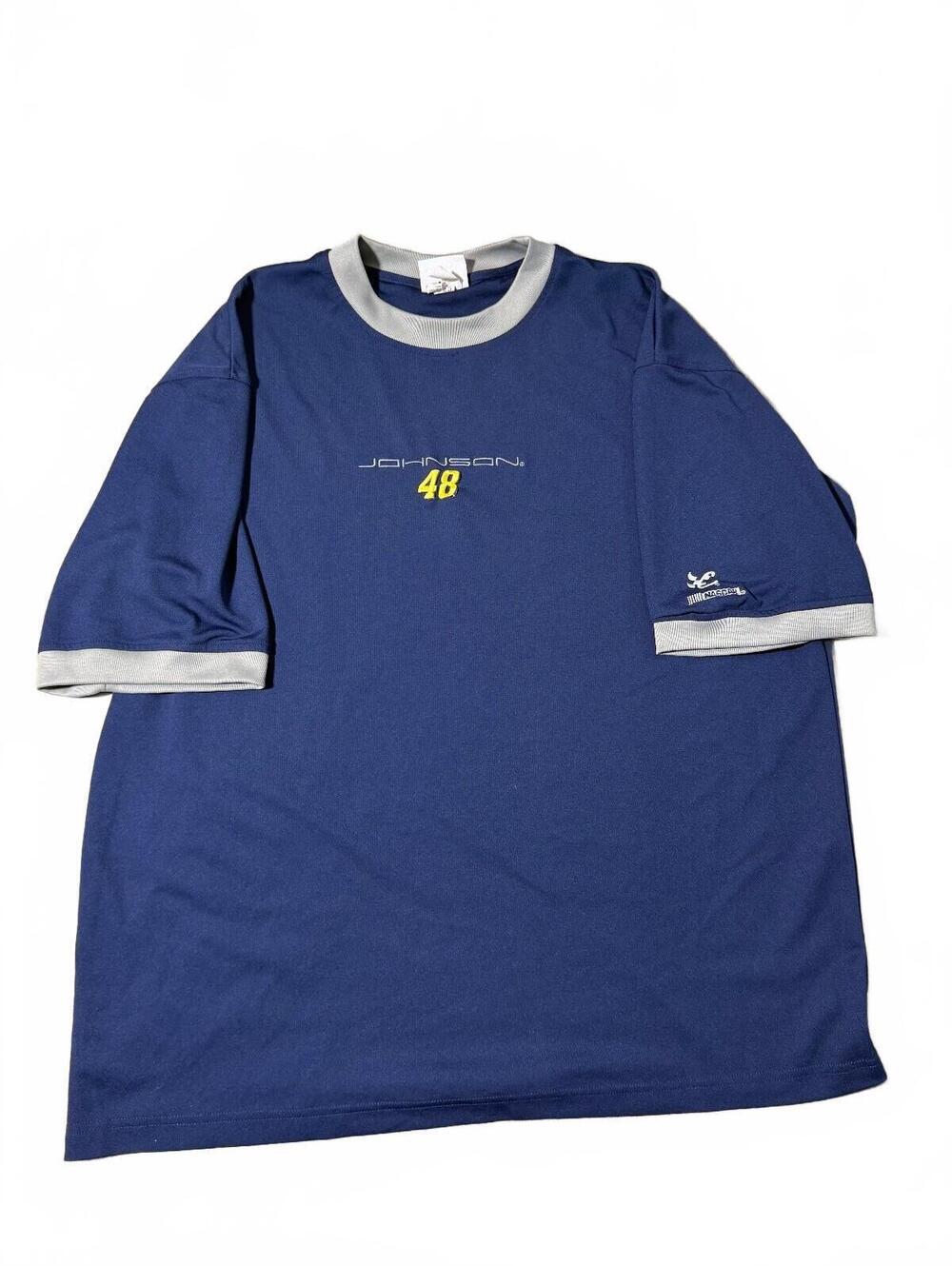 Chase Authentics Navy Blue Johnson 48 Nascar Short Sleeve Shirt Size XL